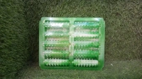 PLASTIC ROLLER MASSAGER Massager Roller, Deodorant Dual Plastic Foot Massager Roller Foot Massager Plantar Fasciitis, Stress, Heel and Arch Pain Deep Tissue Therapy with Reflexology Chart Acupressure For Foot (1723) - Green