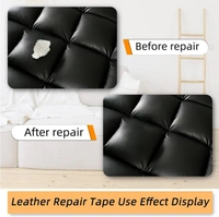 LEATHER REPAIR PATCH Leather Repair Patch  Self-Adhesive Leather & Vinyl Patch for Sofa, Car Seats, Shoes, and Bags (Easy to Use, Durable and Flexible) (1861) - Black