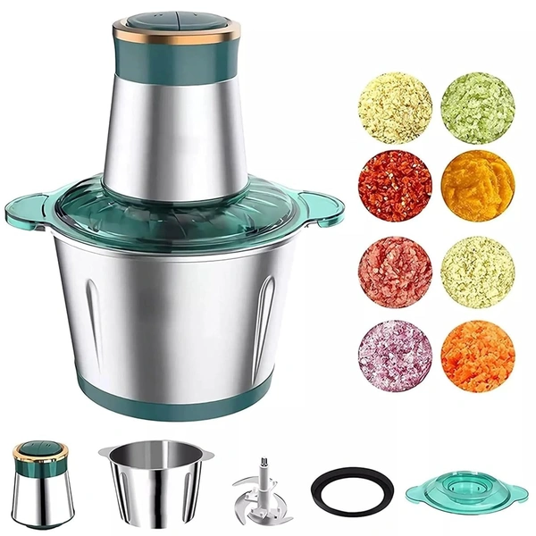 2L MEAT GRINDER Electric Meat Grinder Machine Electric 250W,5 SPEED Meat Grinder with Stainless Steel Bow Bowl for Kitchen Food Chopper, Vegetables, Onion, Garlic Slicer Dicer, Fruit & Nuts Juicer Mixer