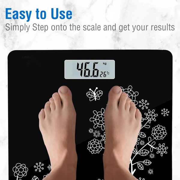 BATHROOM SCALE Digital Weight Scale for body weight, LCD Panel, Electronic Weighing scale with thick tempered glass, High Precision Sensors accurate weight machine