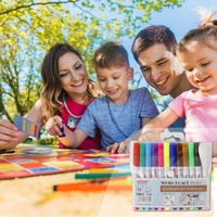 FLOTING PEN SET 12Pcs Multicolor Magical Floating Ink Marker Medium Pen, Magical Water Painting Pen Come With 1No. Ceramic Spoon, Best Gift Magical Floating Marker Pen For Kids (1927)