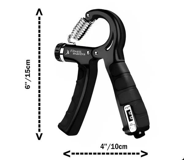 HAND GRIP WITH COUNTER Counter 10KG To 60KG Weight Adjustable Professional Counter Hand Gripper for Men & Women | Counter Hand Grip|Finger Exerciser|Power... (1893)