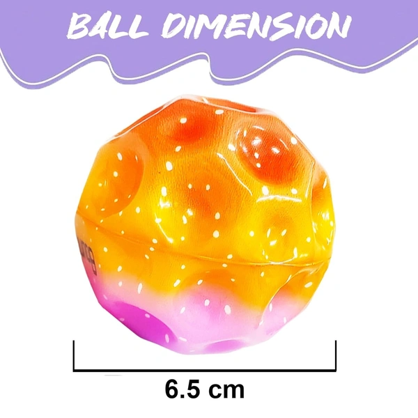 MOON BALL, High Bounce Rubber Ball for Outdoor Play