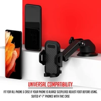 MOBILE PHONE HOLDER FOR CAR Quality Assured Lapster Universal car Phone Holder for Dashboard | car Mount | Long arm | 360 Degree Rotation - Black (762) - Black