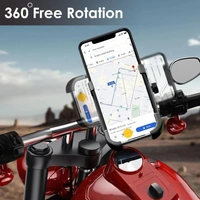 METAL BYKE HOLDER Metal Bike Handle Mount Holder | Mobile Phone Holder Navigation 360 Degree Rotation Handlebar Cradle for All Smartphones Bicycle, Motorcycle, Scooty (Black) (1065) - Black