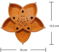PANCHMUKHI WATER DIYA,Panchmukhi Water Sensor Diya – 5-in-1 LED Diya for Diwali Decoration, Original Water-Activated Diya(76)