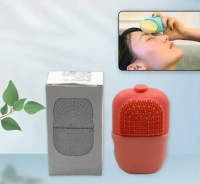 ICE ROLLER & SCRUBBER FOR FACE | FACE MASSAGER | REUSABLE SILICONE FACIAL ICE ROLLER FOR GLOWING & TIGHTEN SKIN (1 PC) (859)