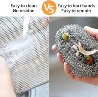 5PCS DISHWASH TOWEL Non Scratch Dish Wash Cloth Two Layer Mesh Wire Cloth for Kitchen Reusable Non Scratch Wire Dish Cloth Multipurpose Wire Dishwashing Rags for Wet and Dry Cleaning Scrubber Dish Cloth (3) (1774)