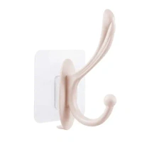 3PCS HEAVY WALL HOOK 2IN1 1 Pcs Self Adhesive Heavy Duty Waterproof Big Hook For Wall no Drill Hook 3 (104)