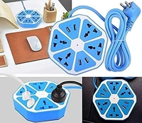 HEXAGON USB BOARD - "Hexagon Socket Power Strip With Usb Charger | 4-Outlet With 4-Usb Power Socket Extension Board With Cord| Mobile Charging Usb Power Hub" (2025)