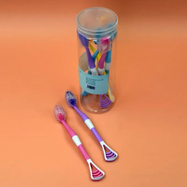 8PCS 2IN1 TOOTHBRUSH, 8PCS 2-in-1 Toothbrush Set with Case – Travel-Friendly & Hygienic(2132)