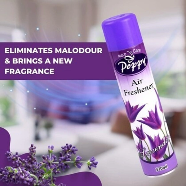 AIR FRESHENER POPPY 320ML, Aero care Poppy Mix Flavor Freshener - 320ml | Room Fragrant Spray | A Wave of Freshnes     (587)     - Pack of 1, Mix Fragrant