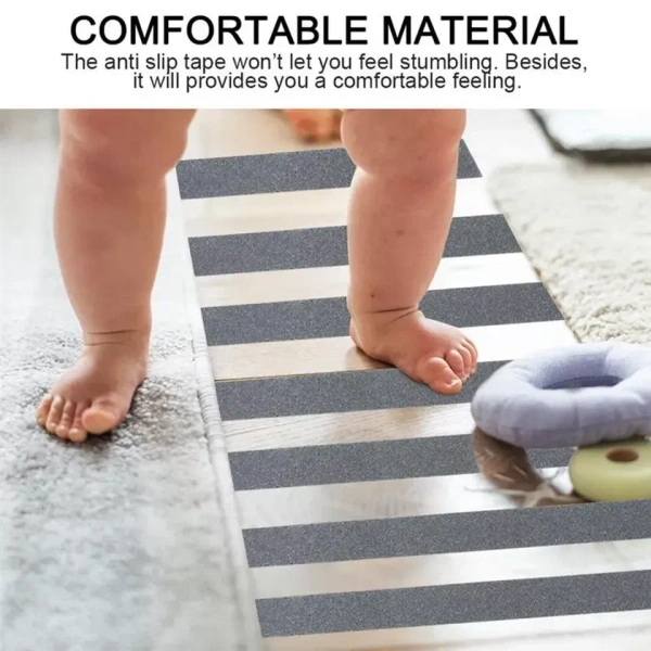 ANTI SLIP TAP 5CM X 5M, Anti Slip Tapes High Traction Grips Adhesive Sticky Backed Non Slip Safety Floor Black Color(1737b)