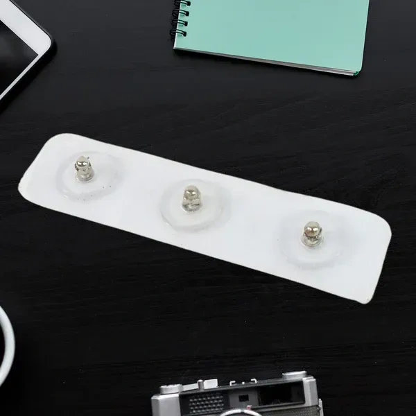 3IN1 NAIL STICKER,Adhesive Wall Hooks – Heavy Duty Transparent Hook with Screw Sticker (3 Hook, 1 Pc) | Non-Trace, Reusable & Strong Grip(2420)
