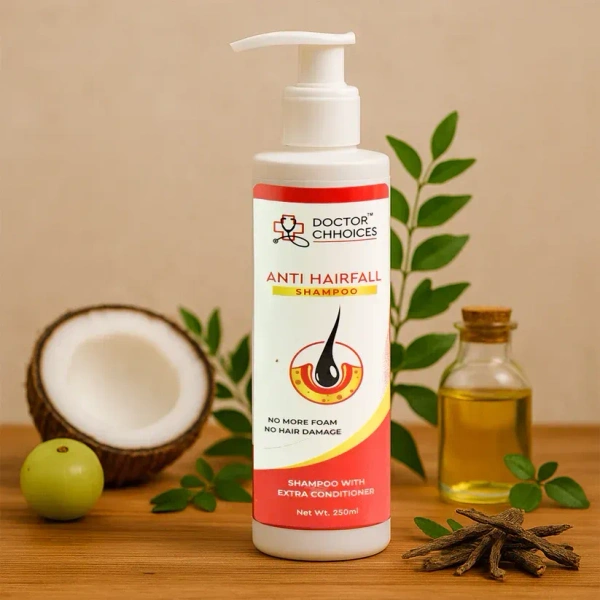 HAIRFALL SHAMPOO 250ML, Doctor Choices Advanced Anti Hairfall Shampoo with Extra Conditioner – 250ml for Stronger Hair(2568) 