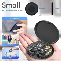 5IN1 DATA CABLE, All in One 60W USB Type C to C Fast Charging Travel Data Cable Set Micro USB and Lightning Port adapter kit with Inbuilt Phone Stand(1359)