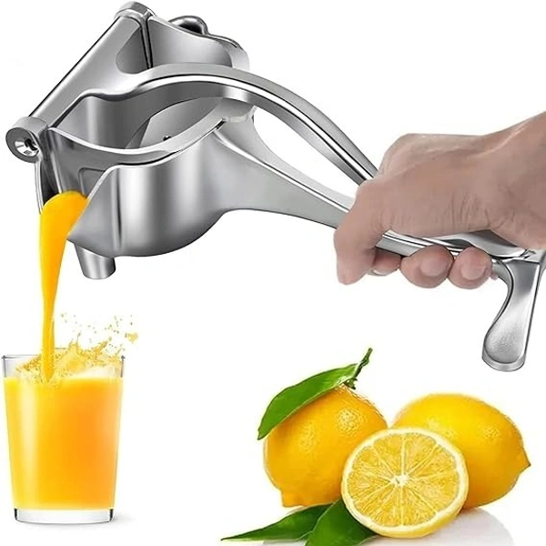FRUIT PRESS METAL, Aluminium Manual Fruit Juicer – Heavy Duty Hand Press Citrus Squeezer for Oranges, Lemons & Limes – Steel Handle Metal Juice Extractor(1291)
