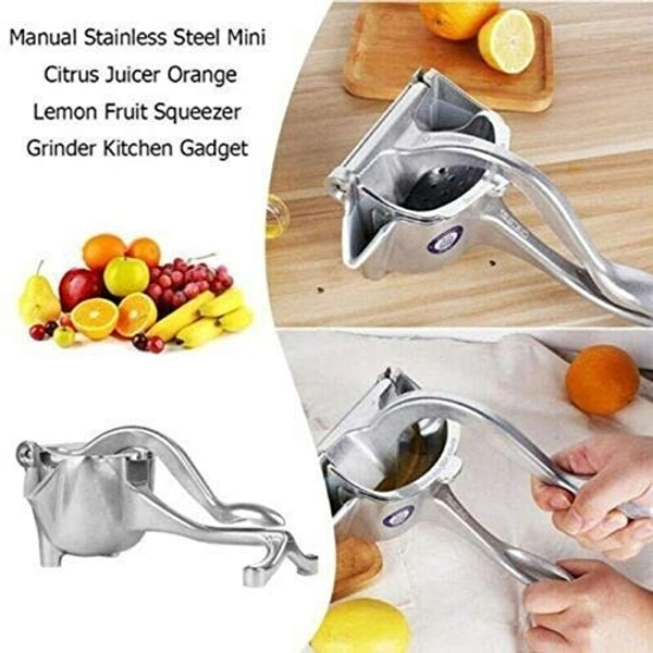 FRUIT PRESS METAL, Aluminium Manual Fruit Juicer – Heavy Duty Hand Press Citrus Squeezer for Oranges, Lemons & Limes – Steel Handle Metal Juice Extractor(1291)