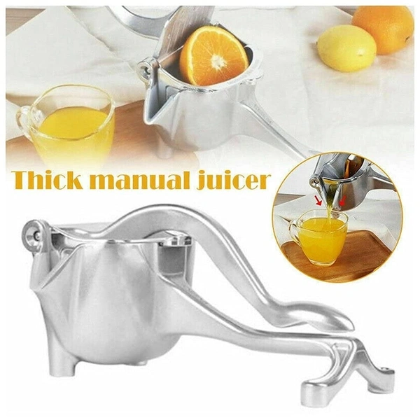FRUIT PRESS METAL, Aluminium Manual Fruit Juicer – Heavy Duty Hand Press Citrus Squeezer for Oranges, Lemons & Limes – Steel Handle Metal Juice Extractor(1291)