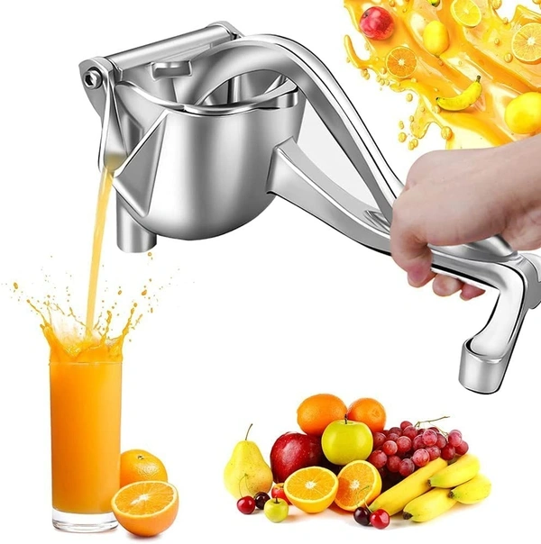 FRUIT PRESS METAL, Aluminium Manual Fruit Juicer – Heavy Duty Hand Press Citrus Squeezer for Oranges, Lemons & Limes – Steel Handle Metal Juice Extractor(1291)