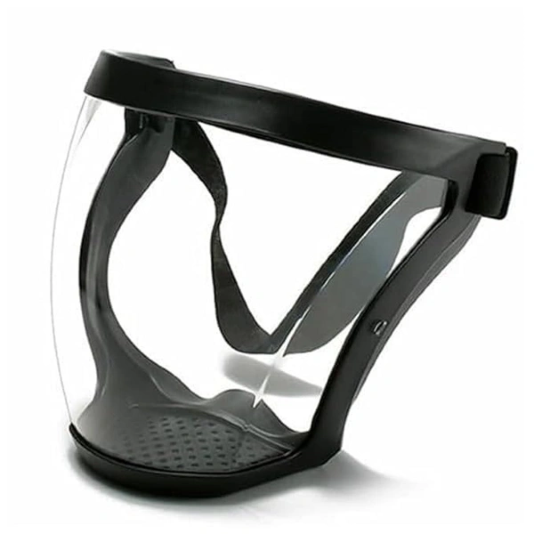 TRANS. FACE SHIELD MASK, Anti-Fog Full Face Shield | Upgraded Transparent Cycling Mask, Impact & Wind Resistant, Adjustable Fit for Outdoor & Kitchen Use(2549)