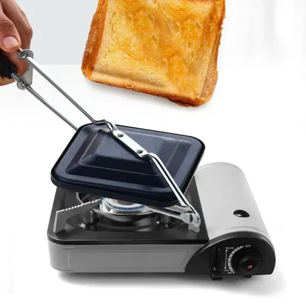 SANDWICH & TOASTER, Apex Regular Non-Stick Sandwich Toaster for Gas Stove | Flame-Based Aluminum Sandwich Maker with Heat-Resistant Handle(2674)
