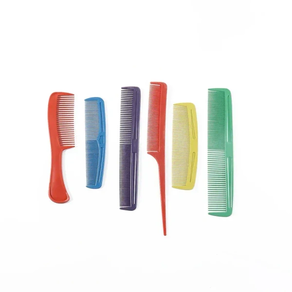 6PCS COMB SET, 6-Piece Hair Comb Set for Men & Women – Assorted Detangling, Styling, Cutting & Tail Combs for Daily Grooming, Salon & Barber Use(2667)