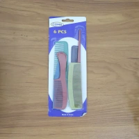 6PCS COMB SET, 6-Piece Hair Comb Set for Men & Women – Assorted Detangling, Styling, Cutting & Tail Combs for Daily Grooming, Salon & Barber Use(2667)