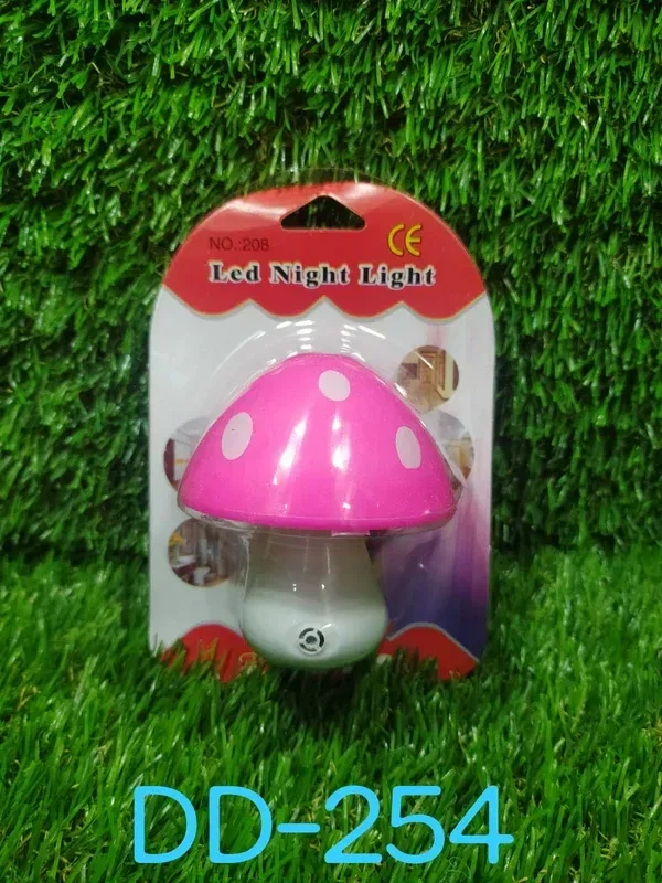 MASHROOM SENSER LIGHT,Mushroom Shaped Plastic Energy Saving Sensor LED Night Lamp(2456)