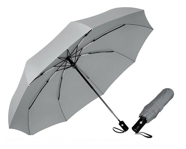 AUTOMATIC UMBRELLA,Mini Folding Windproof & Compact Umbrella, Portable 3 Fold Umbrella, Automatic Open Close for Rain and Sun Protection,Umbrellas for rain,Windproof Umberalla Large for Man,Women     (1068)       - Gray