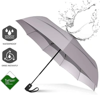 AUTOMATIC UMBRELLA,Mini Folding Windproof & Compact Umbrella, Portable 3 Fold Umbrella, Automatic Open Close for Rain and Sun Protection,Umbrellas for rain,Windproof Umberalla Large for Man,Women     (1068)       - Gray