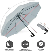 AUTOMATIC UMBRELLA,Mini Folding Windproof & Compact Umbrella, Portable 3 Fold Umbrella, Automatic Open Close for Rain and Sun Protection,Umbrellas for rain,Windproof Umberalla Large for Man,Women     (1068)       - Gray