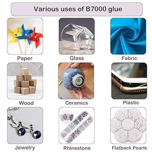 FABRIC GLUE B7000, Multi-Purpose Adhesive for DIY, Crafts, Jewelry, Phone Repair & Textiles (2183)