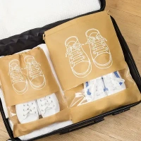 3PCS SHOE BAG, Non-Woven Travel Shoe Bags (3 Pcs) – Waterproof Storage Pouch with Transparent Window for Shoes, Clothes & Closet Organizer(2597)