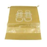 3PCS SHOE BAG, Non-Woven Travel Shoe Bags (3 Pcs) – Waterproof Storage Pouch with Transparent Window for Shoes, Clothes & Closet Organizer(2597)