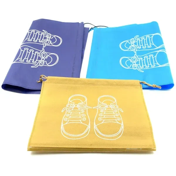 3PCS SHOE BAG, Non-Woven Travel Shoe Bags (3 Pcs) – Waterproof Storage Pouch with Transparent Window for Shoes, Clothes & Closet Organizer(2597)