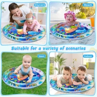 BABY WATER PLAY MAT ROUND, Baby Inflatable Tummy Time Water Play Mat | Leakproof Infant Activity Toy for Indoor & Outdoor Fun(2550)
