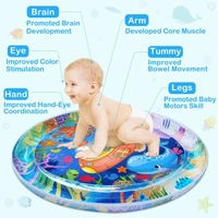 BABY WATER PLAY MAT ROUND, Baby Inflatable Tummy Time Water Play Mat | Leakproof Infant Activity Toy for Indoor & Outdoor Fun(2550)