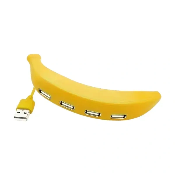 4IN1 USB HUB BANANA, Banana Shape USB Hub, 2.0 Hub USB Splitter, 4-Port USB Hub (2334)