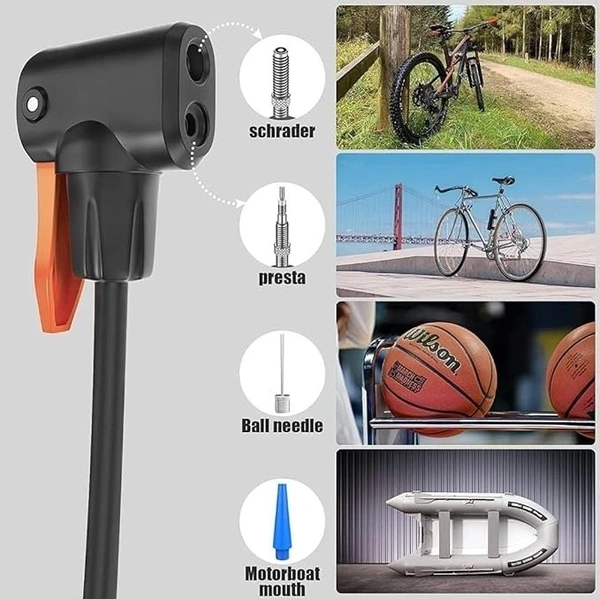 MINI FOOT PUMP, Bicycle Pump - High Pressure Foot Air Pump for Cycles, Balloons, Footballs and Tyres(278)