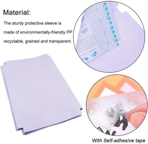 TRANSPARENT BOOK COVER, [30 Pcs- 3 Different Sizes -10 Each], Transparent Book Covers – 30 Pcs Set (3 Sizes, 10 Each) | Durable & Waterproof (1555)
