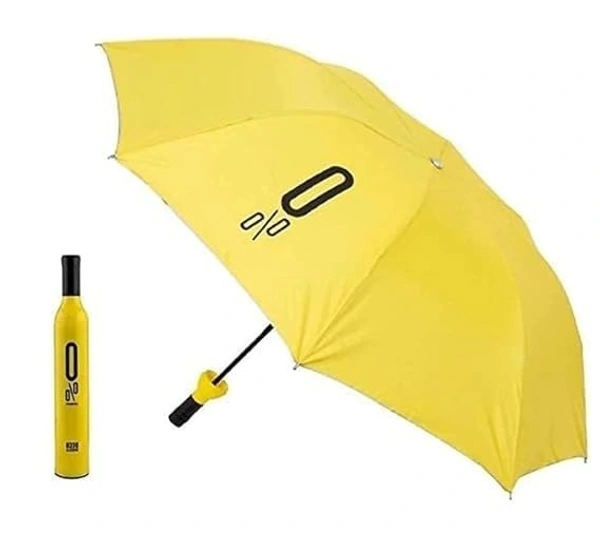 BOTTLE UMBRELLA, Wine Bottle Beautiful Travel Umbrella, Automatic, Strong, Durable, Hidden Folding Umbrella for Rain, Sun Light for 2 Persons for Adult Men Women, Fun Gift, Random Color  (533) 
