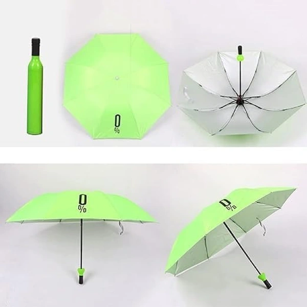 BOTTLE UMBRELLA, Wine Bottle Beautiful Travel Umbrella, Automatic, Strong, Durable, Hidden Folding Umbrella for Rain, Sun Light for 2 Persons for Adult Men Women, Fun Gift, Random Color  (533) 