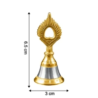 POOJA BELL, Brass & Steel Temple Ghanti (Pooja Bell) – Handheld Decorative Spiritual Bell for Home Mandir & Pooja Rituals(2509)