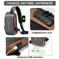 IMP SLING BAG, Sling Bag - Business Men's Chest Crossbody Bag with USB Charging Port, Waterproof Small Backpack for Outdoor, Work, Hiking, Running, Sport   (2273)     