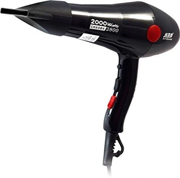 CHAOBA 2000W HAIR DRYER, CHAOBA 2000W Professional Hair Dryer (Black) – Powerful Hot & Cold Air Blow Dryer with Speed & Heat Settings for Salon & Home Use(1151)