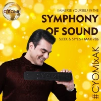 BT SPEAKER MAX786, CYOMI-786 Wireless Home Theatre SoundBar 10W, | Space Black Colour with Mirror Finish | Hi-fi Stereo, Sound with Thumping Bass   (2233)