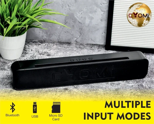 BT SPEAKER MAX786, CYOMI-786 Wireless Home Theatre SoundBar 10W, | Space Black Colour with Mirror Finish | Hi-fi Stereo, Sound with Thumping Bass   (2233)
