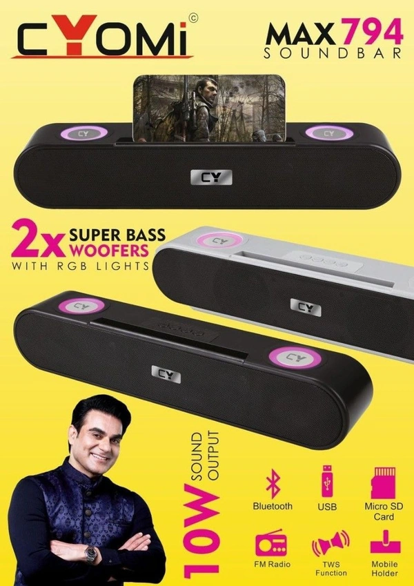 SOUNDBAR 794, CYOMi MAX 794 Soundbar – Powerful Wireless Bluetooth Soundbar for TV, PC & Home Theater(2602)