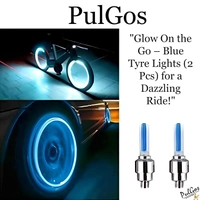 TYRE LIGHT, Bicycle Tyre LED Light Rim Valve Cap | Motion Sensor Blue Wheel Flashing Lights (Set of 2) Cycle Accessories(484)